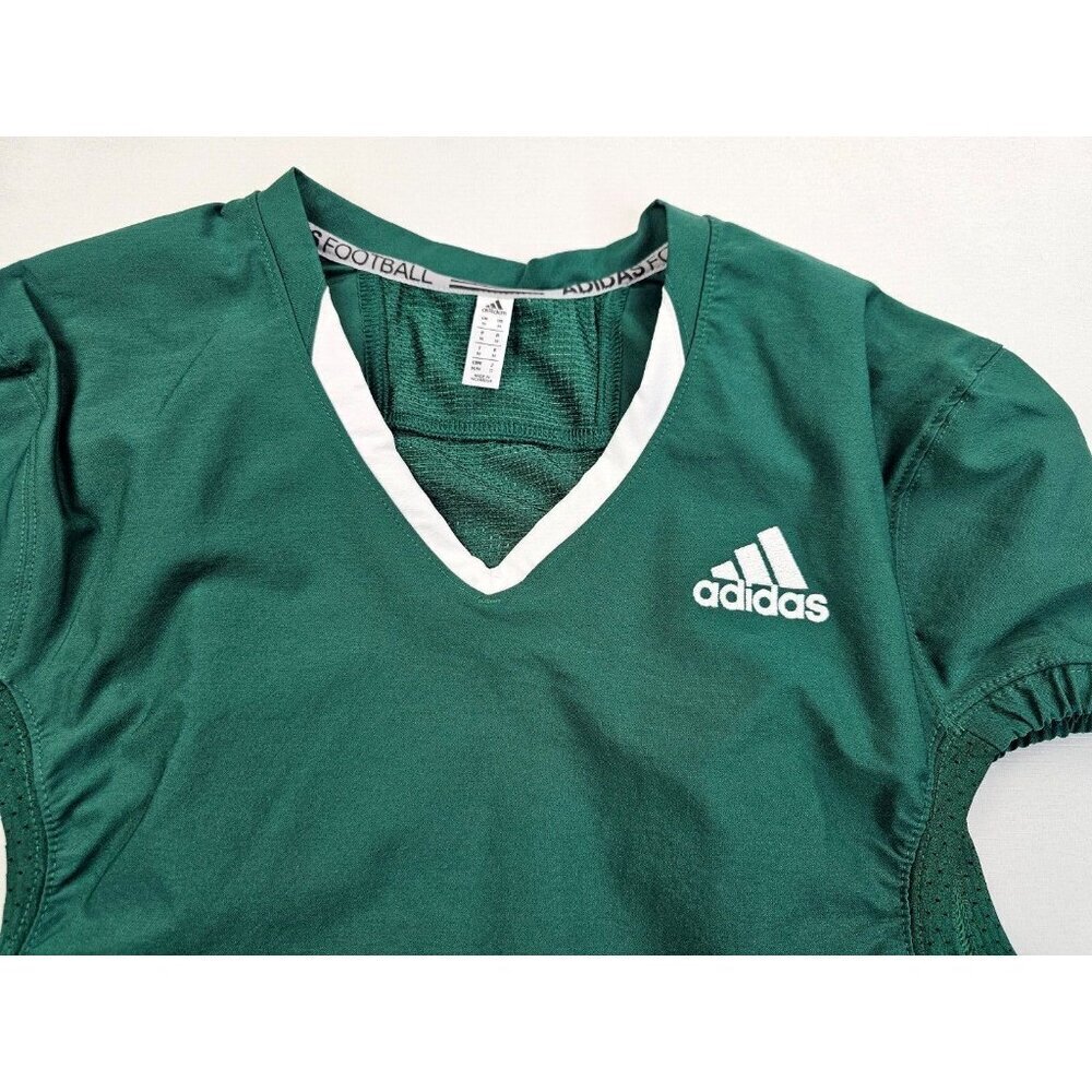 Adidas Size Medium Men's Green V Neck Embroidered Logo Football Jersey NWT - Picture 11 of 11